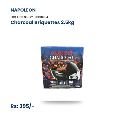 Napoleon Charcoal Briquettes 2.5kg (EDCB1004) | Coconut Shell Charcoal | Eco-Friendly