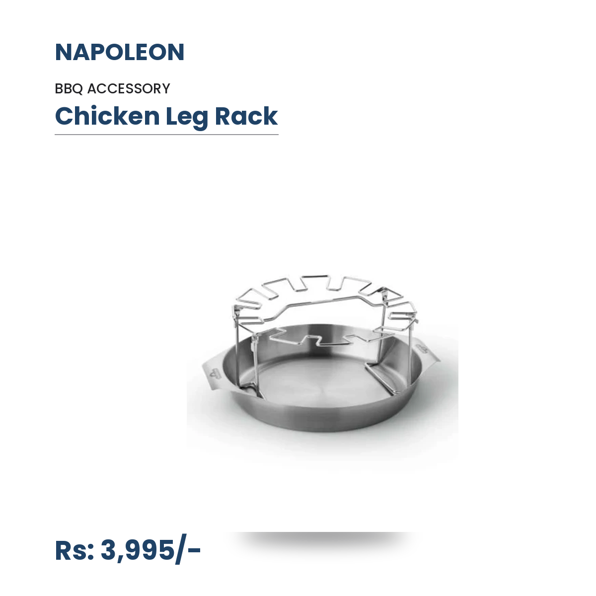 Napoleon Chicken Leg Rack (56032) | 12 Slots | Foldable Stainless Steel | Upright Cooking | Crispier Skin | For All Napoleon Grills | Chicken Wings & Legs