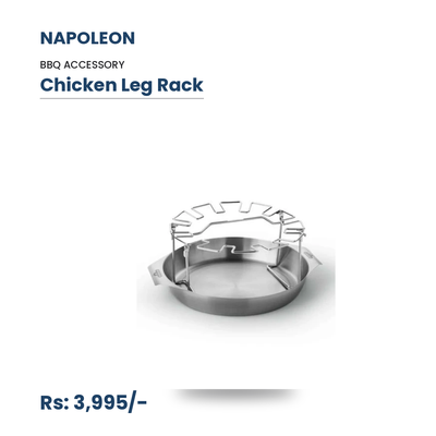 Napoleon Chicken Leg Rack (56032) | 12 Slots | Foldable Stainless Steel | Upright Cooking | Crispier Skin | For All Napoleon Grills | Chicken Wings & Legs