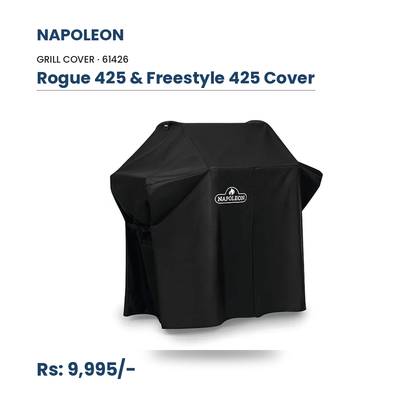 Napoleon Premium Grill Cover (61426) – Fits Rogue 425 & Freestyle 425 Gas Grills with Shelves Folded Down | Weather-Resistant BBQ Cover