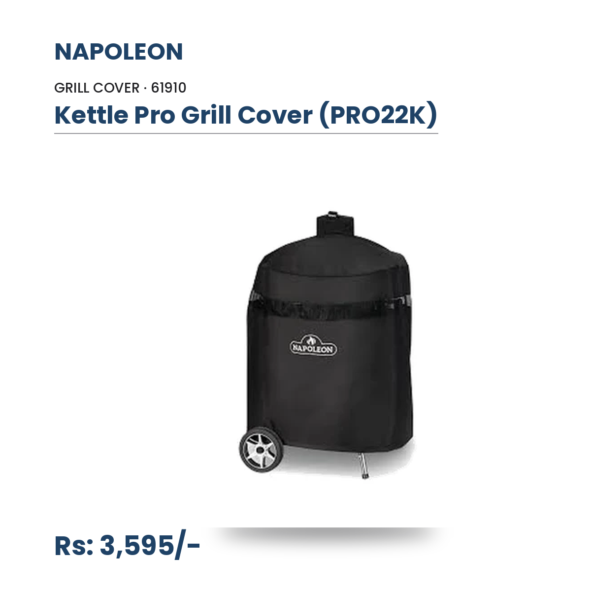 Napoleon Kettle Pro Grill Cover | For PRO22K Charcoal Kettle on Legs | Model 61910 | Weather-Resistant | UV Protection | Full Fitted Protection