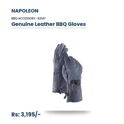 Napoleon Genuine Leather BBQ Gloves (62147) – Heat Resistant Cowhide Grilling Gloves