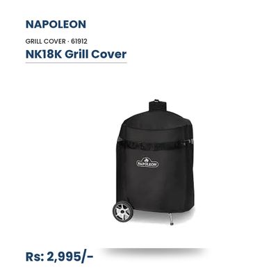 Napoleon NK18K Grill Cover (61912) | For NK18 18-Inch Charcoal Kettle Grill | Water-Resistant | UV Protection | Fitted Cover | Steel Colour Finish