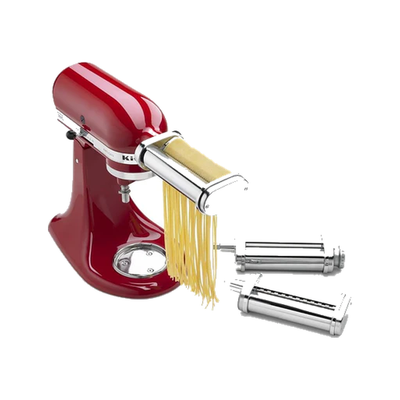 KitchenAid KSMPRA 3-Piece Pasta Roller & Cutter Set | 8 Thickness Settings | Spaghetti & Fettuccine Cutters | Stand Mixer Attachment | Made in Italy