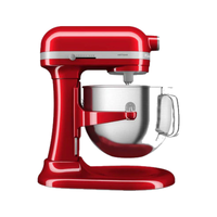 KitchenAid Bowl-Lift Stand Mixer 6.6L 11-Speed Heavy Duty Baking Machine with Flat Beater, Dough Hook & Wire Whisk - Candy Apple Red