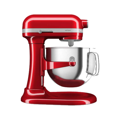 KitchenAid Bowl-Lift Stand Mixer 6.6L 11-Speed Heavy Duty Baking Machine with Flat Beater, Dough Hook & Wire Whisk - Candy Apple Red
