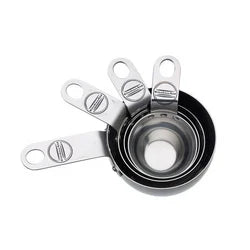 KitchenAid Stainless Steel Measuring Cups Set of 4 | 1/4 to 1 Cup | Rust-Resistant | Flat-Rim for Precise Measurement | Dishwasher-Safe