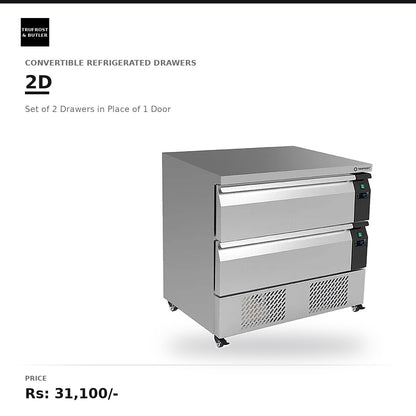 Trufrost 2D Set of 2 Drawers in place of 1 door