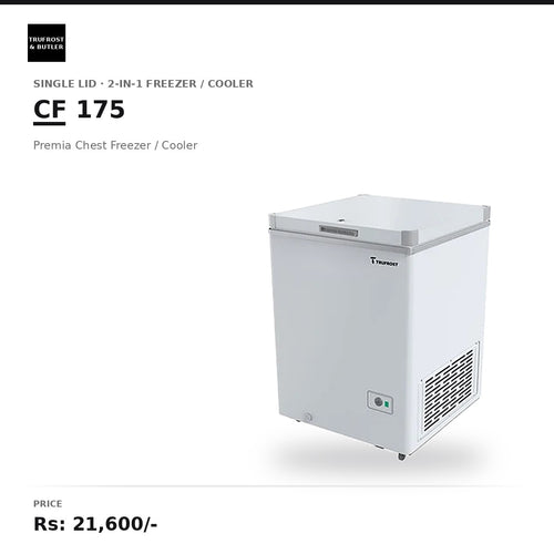 Trufrost CF 175 Premia Single Lid 2 in 1 Chest Freezer/Cooler