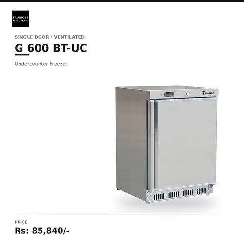Trufrost G 600 BT-UC	Single Door Undercounter Freezer