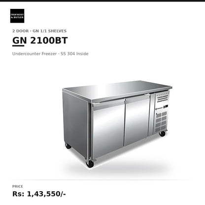 Trufrost GN 2100BT 2 Door Undercounter Freezer with SS 304 inside