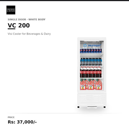 Trusfrost VC 200 Single Door Visi Cooler