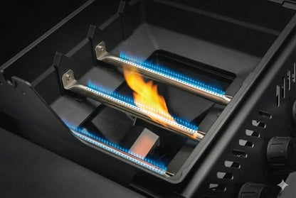 Napoleon Freestyle FP325DSIBPK Gas BBQ Grill – 3 Burner Black Barbecue with Infrared Side Burner, Cast Iron Grids & Storage Door - New Model