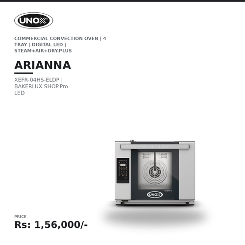 Unox BAKERLUX SHOP.Pro LED XEFR-04HS-ELDP Commercial Convection Oven | 4 Tray | Digital LED | STEAM.Plus + AIR.Plus + DRY.Plus | Made in Italy