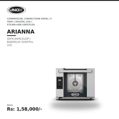 Unox BAKERLUX SHOP.Pro LED XEFR-04HS-ELDP Commercial Convection Oven | 4 Tray | Digital LED | STEAM.Plus + AIR.Plus + DRY.Plus | Made in Italy