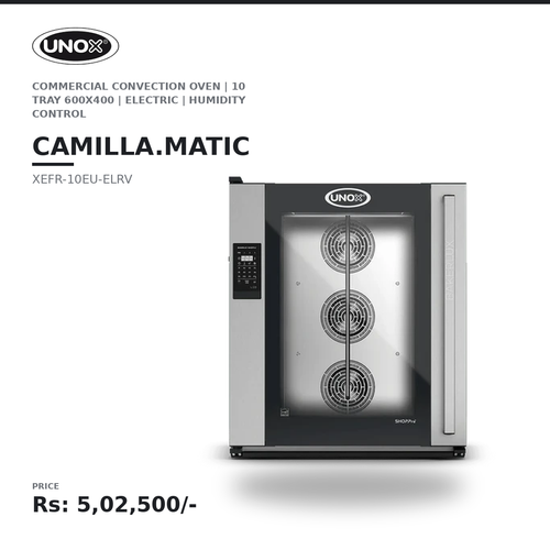 UNOX BAKERLUX SHOP.Pro LED Camilla.Matic XEFR-10EU-ELRV Commercial Convection Oven | 10 Tray 600×400 | Humidity Control | Right Door | AIR.Plus, DRY.Plus & STEAM.Plus | Professional Bakery, Café & Restaurant Oven