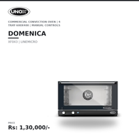 UNOX XF043 LINEMICRO Domenica Commercial Convection Oven | 4 Tray 600×400 mm | Manual Controls