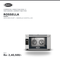 UNOX Rossella XEFR-04EU-ELDP Commercial Convection Oven | BAKERLUX SHOP.Pro LED | 4 Tray 600×400 | Humidity Injection | Professional Bakery Oven | Café & Restaurant Baking Oven