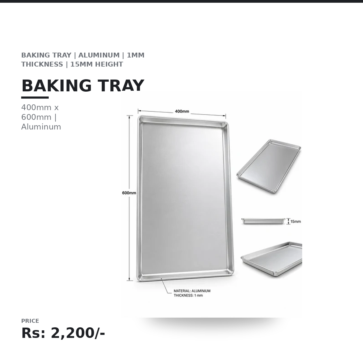 400mm * 600mm  Trays For Baking