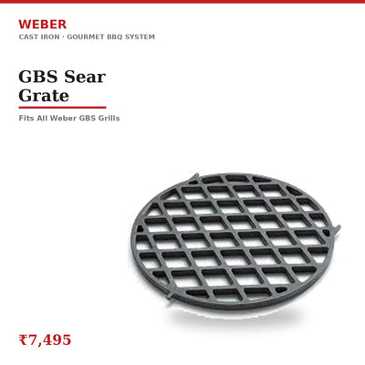 Weber GBS Sear Grate | Cast Iron | Deep Sear Marks | For GBS Grill Systems | Restaurant-Quality Crust | Fits All Weber GBS Grills