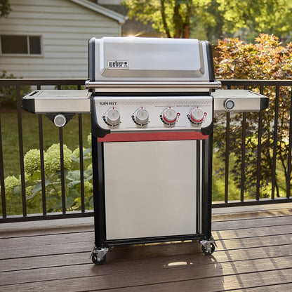 Weber Spirit® SP-435 Gas Grill – 4 Burner Stainless Steel BBQ with Sear Zone & Side Burner