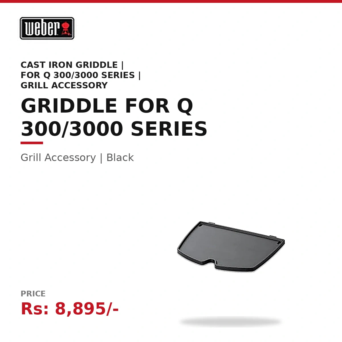 Weber Griddle Built for Q 300/3000 series