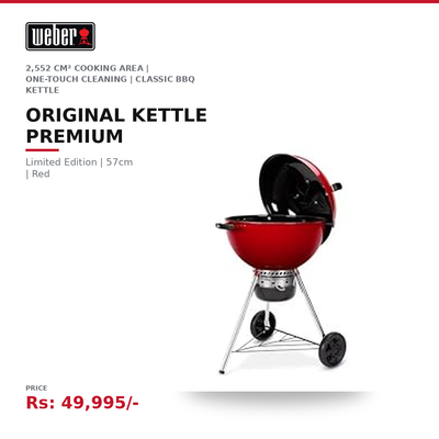 Weber Original Kettle Premium Limited Edition 57cm - Red
