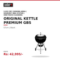 Weber Original Kettle Premium GBS Charcoal Grill | 57cm | 2,552 cm² | Gourmet BBQ System | One-Touch Cleaning | For 6-8 People