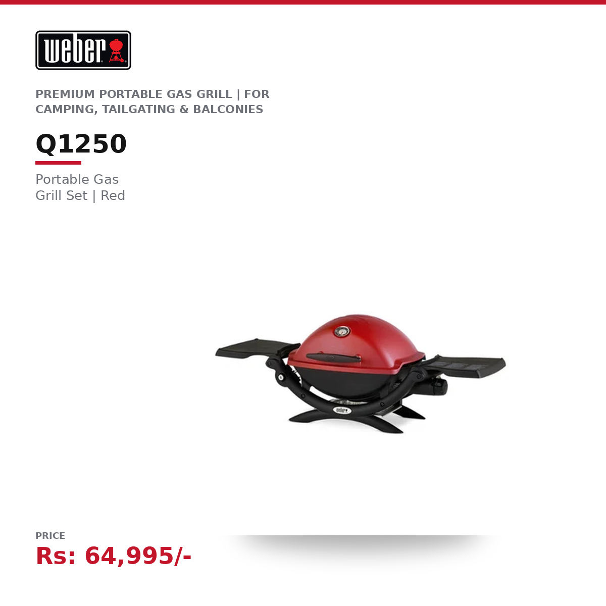 Weber Q1250 Portable Gas Grill Set