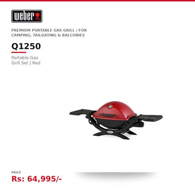 Weber Q1250 Portable Gas Grill Set