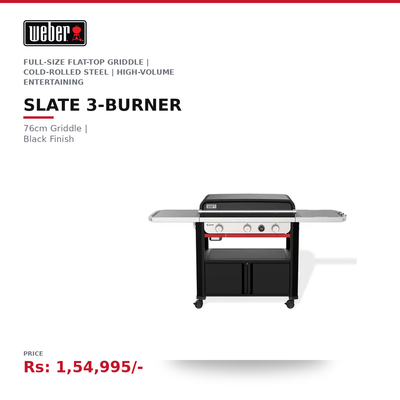 Weber Slate 3b 76cm LP Griddle Grill (Black, Asia)