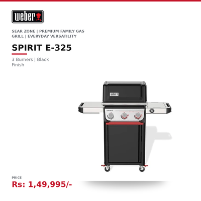 Weber Spirit® E-325 Gas Grill – 3 Burner BBQ with Sear Zone | Premium Family Gas Grill