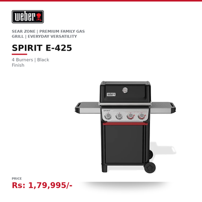 Weber Spirit® E-425 Gas Grill – 4 Burner BBQ with Sear Zone | Premium Family Gas Grill